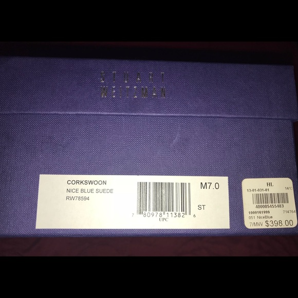 COPY - Stuart Weitzman Dutchess Suede Cork-Wedge Pump - Picture 7 of 8